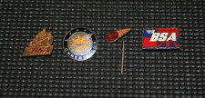 4 Vintage BSA motorcycle enamel bikers pin badges inc BSA Owners Club
