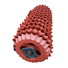 450/500mm Cast Iron Prism Roller Packer Kit With Bearings - 1.5m Section - Gu...