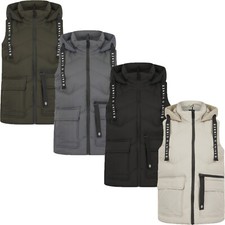 Womens Ladies Quilted Padded Gilet Hooded Puffer Bodywarmer Sleeveless Coat
