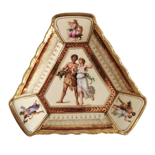 Antique bacchus serving dish - bacchus,