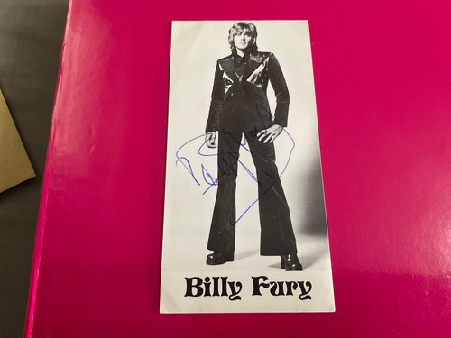 Billy fury hand signed - billy,