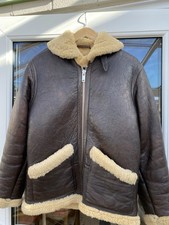 Vintage Douglas Sheepskin Aviator Bomber Flying Jacket Size 36 Inch Chest