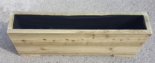Narrow decking garden trough - decking,