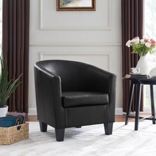 Modern Tub Chair Faux Leather