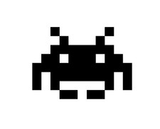 12x Space Invaders Monster 8 bit Vinyl Stickers Decals 7 cm x 5 cm