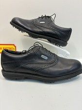 FootJoy AQL Men’s Waterproof Golf Shoes Black Leather UK 9 (43 EU) New w/ Mark