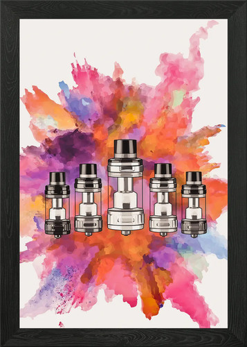 Vape tanks coloursplash - vape, framed