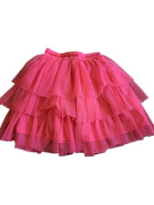 Vertbaudet Girls Skirt Age 10 – Pink Layered Ruffle Style - A570