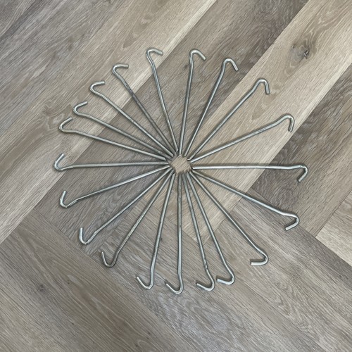 Galvanised metal tent pegs - galvanised,