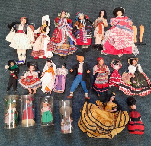 Vintage foreign souvenir dolls - souvenir,