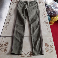 Women's M & S Khaki Green  The Carrie Skinny Stretch Jeans UK Size 12 Leg 30"