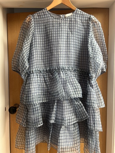 Ganni blue puff sleeved - puff,