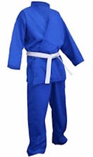 KARATE SUIT -- BLUE -- FREE BELT  All Sizes  --Less than Half Price--