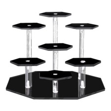 Acrylic Display Stand 7 Tier Clear Acrylic Display Shelf Riser for Action Figure