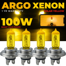 H4 Yellow Headlight Bulbs 100w