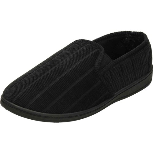 Mens black cord twin gusset - cord,