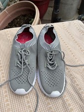 M&s Silver Glitter Trainers Light As Air Memory Foam 5 Worn Once