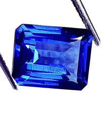 AAA+ 7 ct Certified Natural Rare Lustrous Blue Tanzanite Loose Gemstone