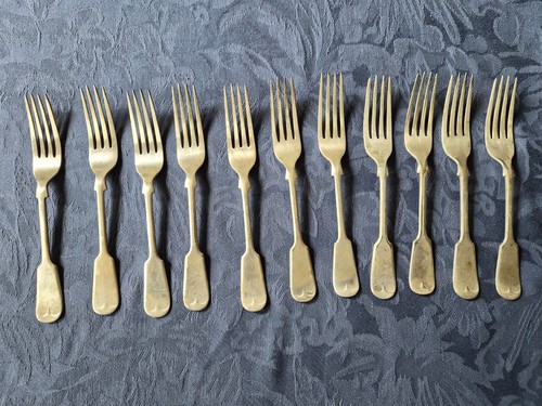 Twelve vintage table - forks, by