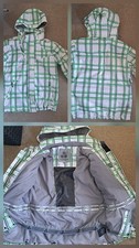Green White Check Tog24 Ski Jacket with tons of accessories and Hood UK 10-12