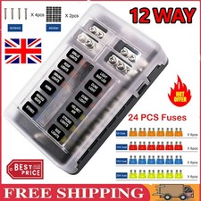 Blade Fuse Box Block FuseBox Holder Auto Marine Bus Bar Car Kit 12V 32V