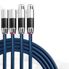 Pair balanced xlr cable silver - xlr,