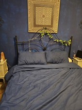 King Size Wrought Iron Metal Slatted Bed Frame