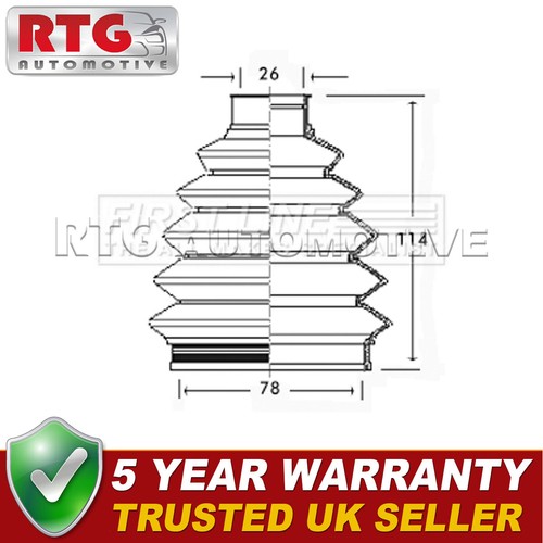 Front outer joint boot set - front,