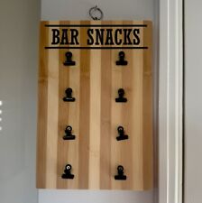 PERSONALISED / ANY  WORDING - BAR SNACKS HOLDER  BOARD - HOME  ACCESSORIES GIFT