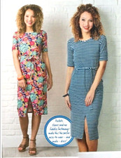 Simple MOCK WRAP JERSEY DRESS