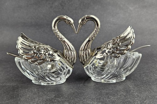 Crystal silver swan - crystal,