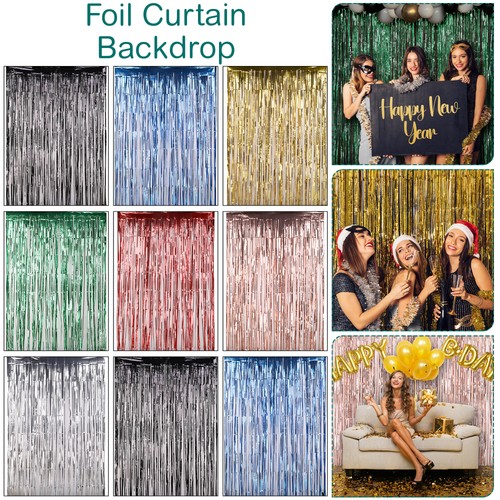 Foil backdrop birthday party - backdrop,
