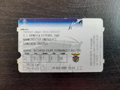 Rare ticket 2006 benfica - rare, ticket: