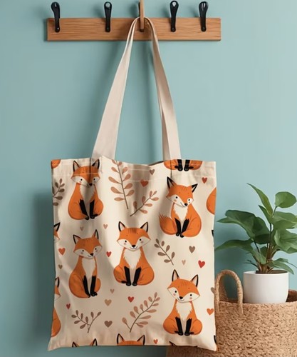 New cute fox print - print, canvas