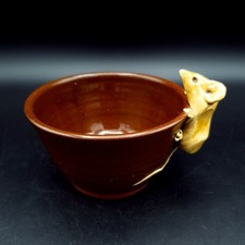 David Cleverly Mice Sugar Bowl Devon Pottery Studio Mouse Art Has had A Repair