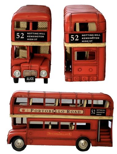1905 double decker red - red, london