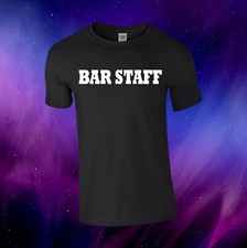 Bar Staff Pub Festival Club Workwear Uniform Adults Top T-shirt