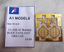 4mm Scale Class 42 Warship Roof Fans & Grilles