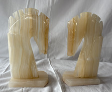 Two stunning stylized horse head bookends