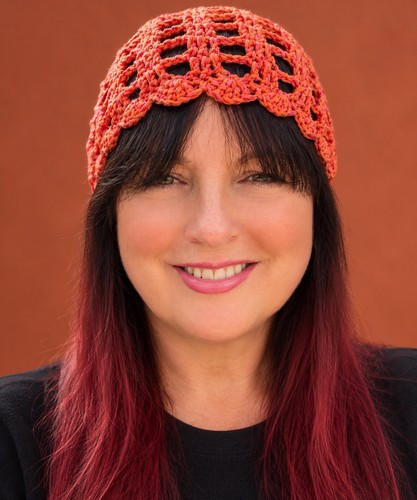 Crochet skullcap metallic - skullcap, in