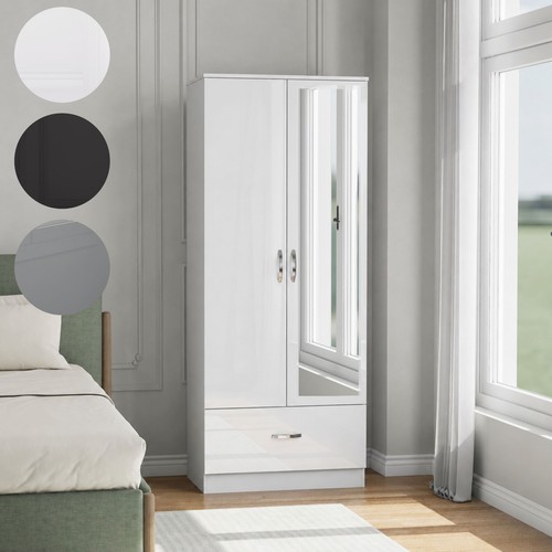 Wooden door wardrobe with - 2,