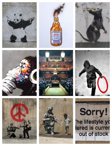 Banksy wall poster prints - prints,