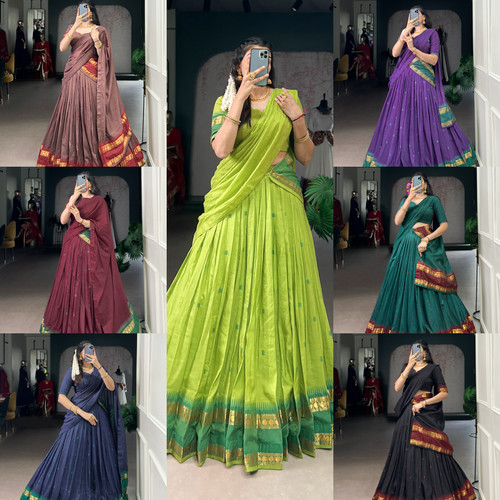 Pure chanderi silk lehenga - chanderi,