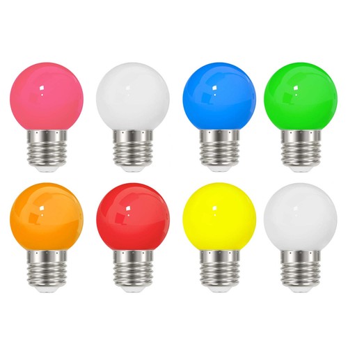 E27 g45 led coloured bulbs - e27,