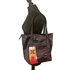 Brics Milano Black Croc Print