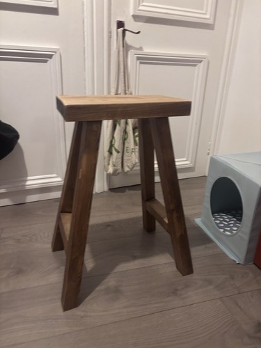 Pair wooden bar stools - of,