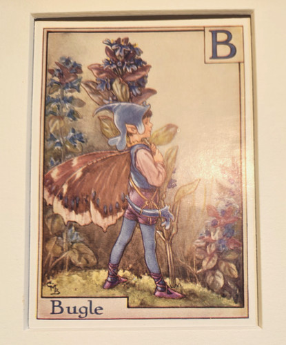Vintage flower fairies print - flower,