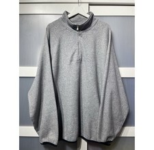 Men’s Vintage 90’s Adidas Grey Half Zip Fleece Jumper Size 2XL | 58”