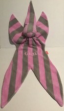 Cuski Baby Original Betty Pink & Grey Stripes Comforter Soft Toy Striped Stripey