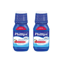 Phillips Milk of Magnesia Fast & Gentle Liquid Laxative Wild Cherry Flavor 355mL
